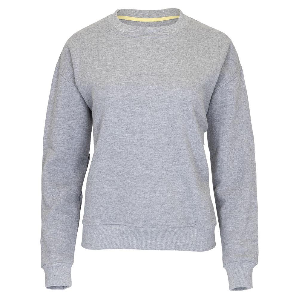 Women's Happiest On The Court Pickleball Sweatshirt Grey and Yellow