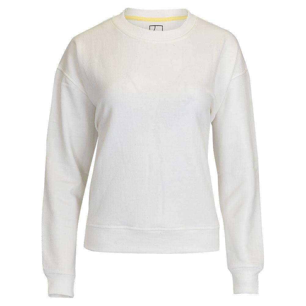 Women's Happiest On The Court Pickleball Sweatshirt White and Pink