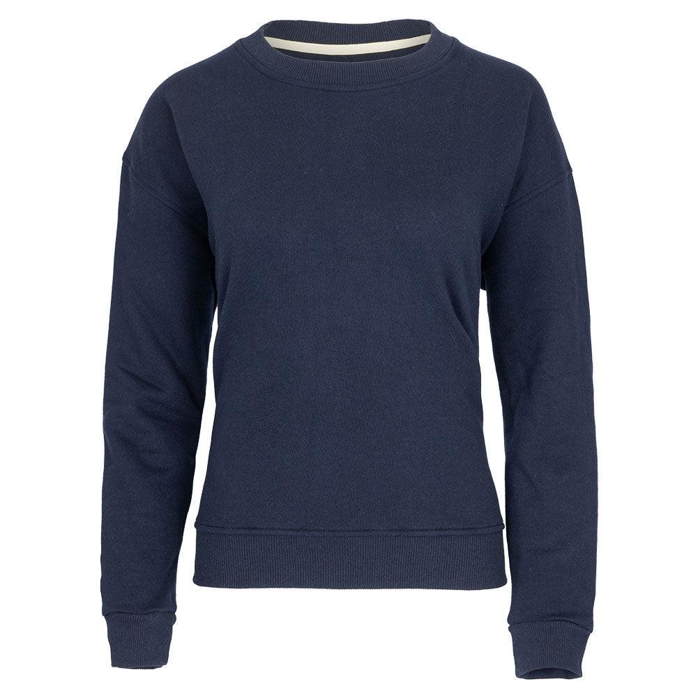 Women's Happiest On The Court Pickleball Sweatshirt Navy and White