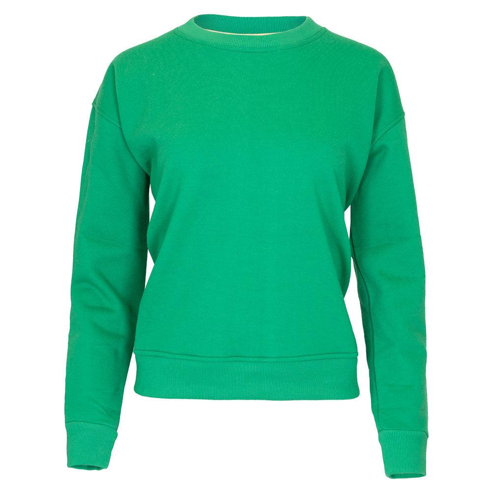 Women's Happiest On The Court Tennis Sweatshirt Green and White