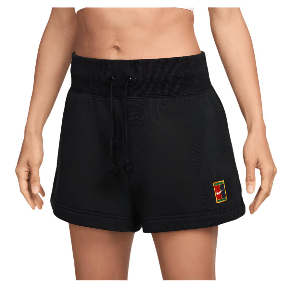 Women's Court High-Waisted Heritage Phoenix Fleece Tennis Shorts Black