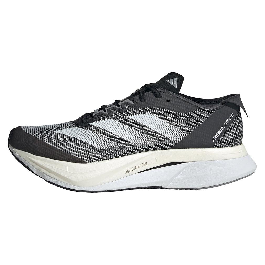 Women's Adizero Boston 12 Running Shoes Core Black and White