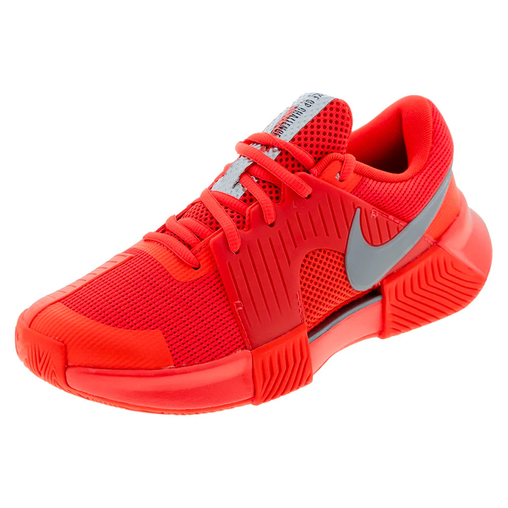 Women's Zoom GP Challenge 1 PRM New York Tennis Shoes Bright Crimson and Metallic Silver