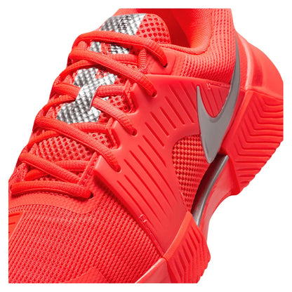 Women's Zoom GP Challenge 1 PRM New York Tennis Shoes Bright Crimson and Metallic Silver