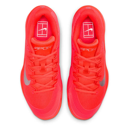 Women's Zoom Vapor 12 PRM New York Tennis Shoes Bright Crimson and Metallic Silver