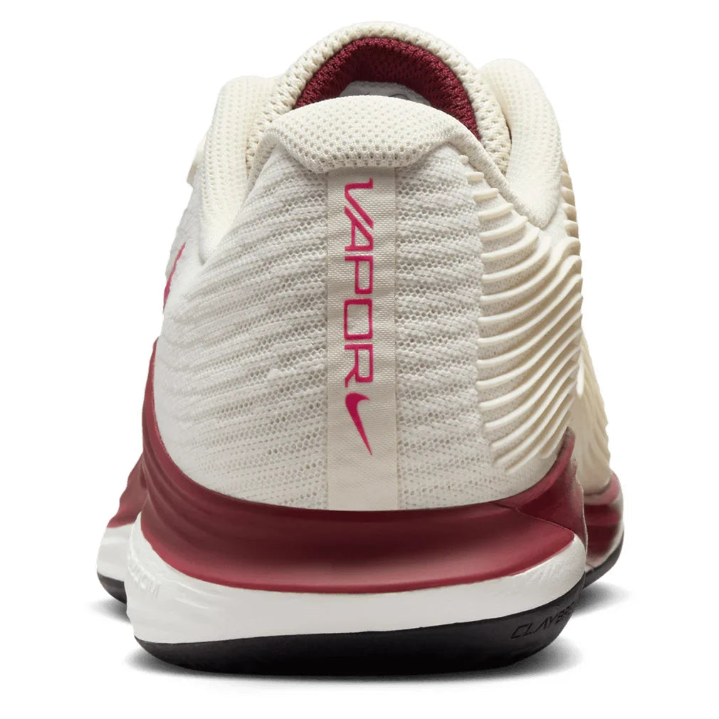 Women's Zoom Vapor 12 Clay Tennis Shoes Pale Ivory and Rush Pink