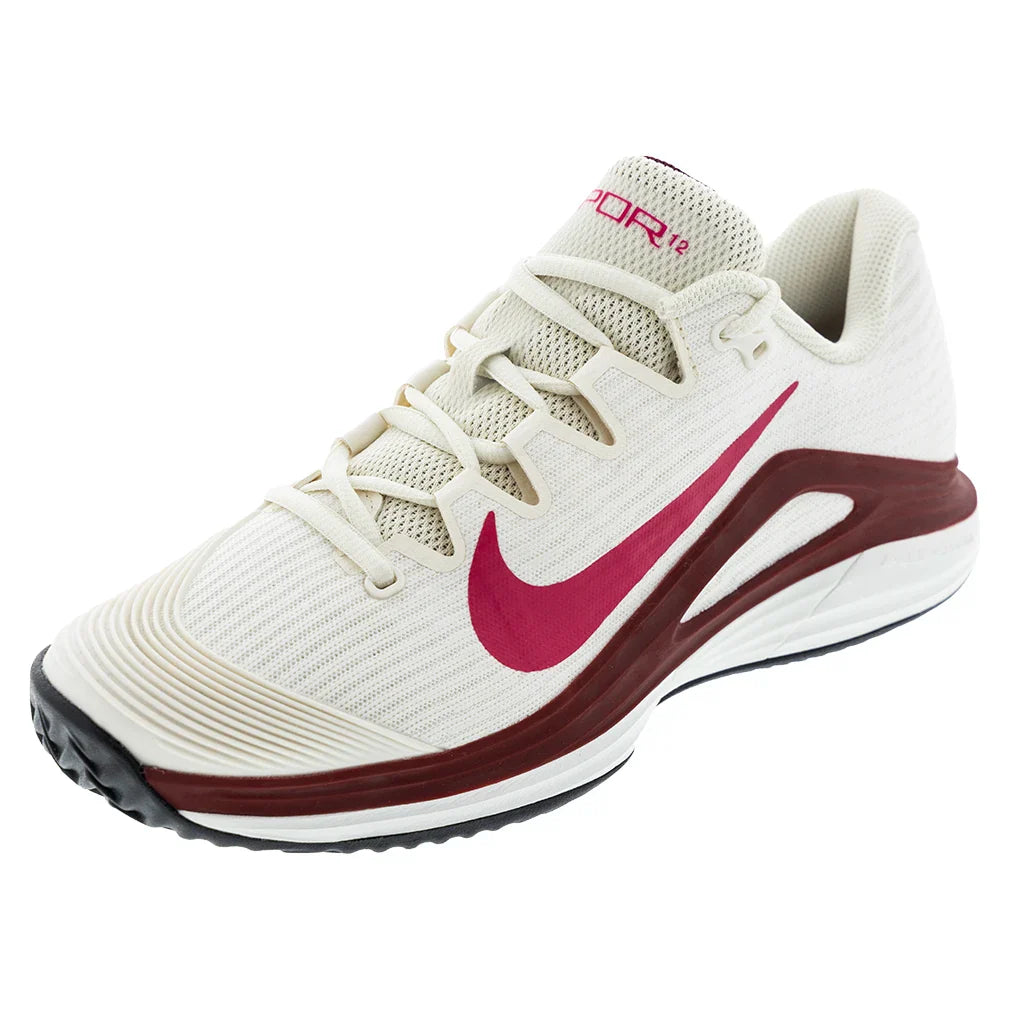 Women's Zoom Vapor 12 Clay Tennis Shoes Pale Ivory and Rush Pink