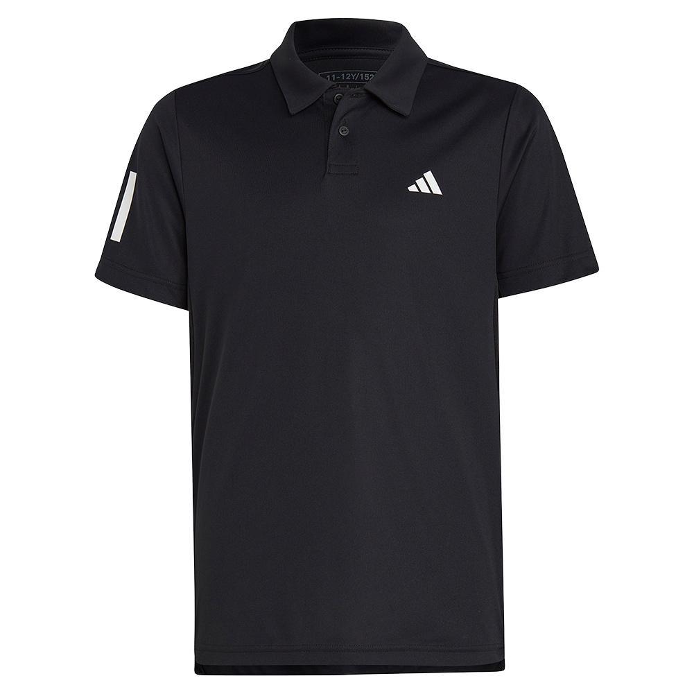 Boys' Club 3-Stripe Tennis Polo Black