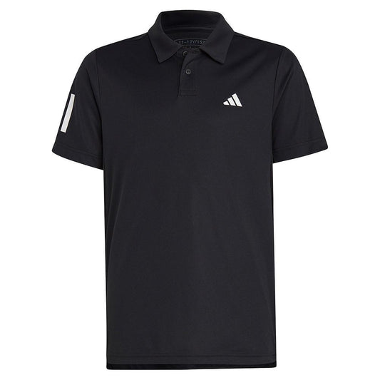 Boys' Club 3-Stripe Tennis Polo Black
