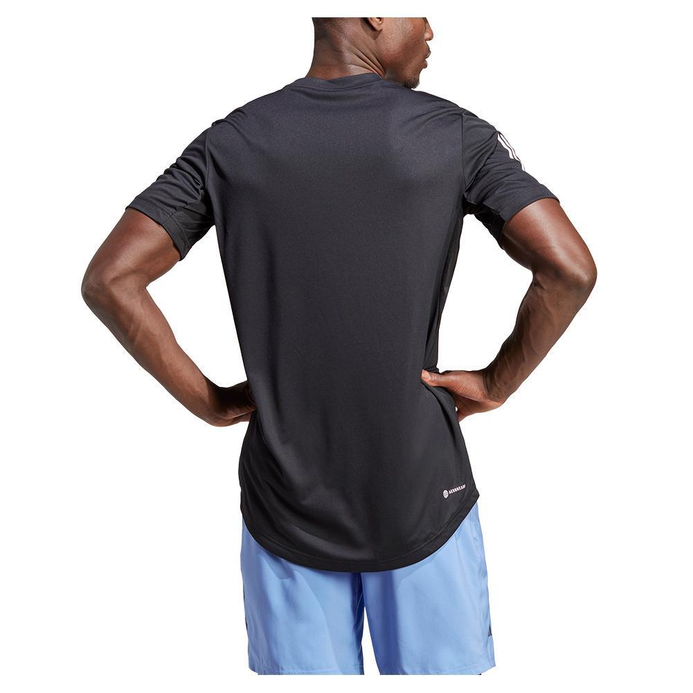 Men's Club 3 Stripe Tennis Top Black