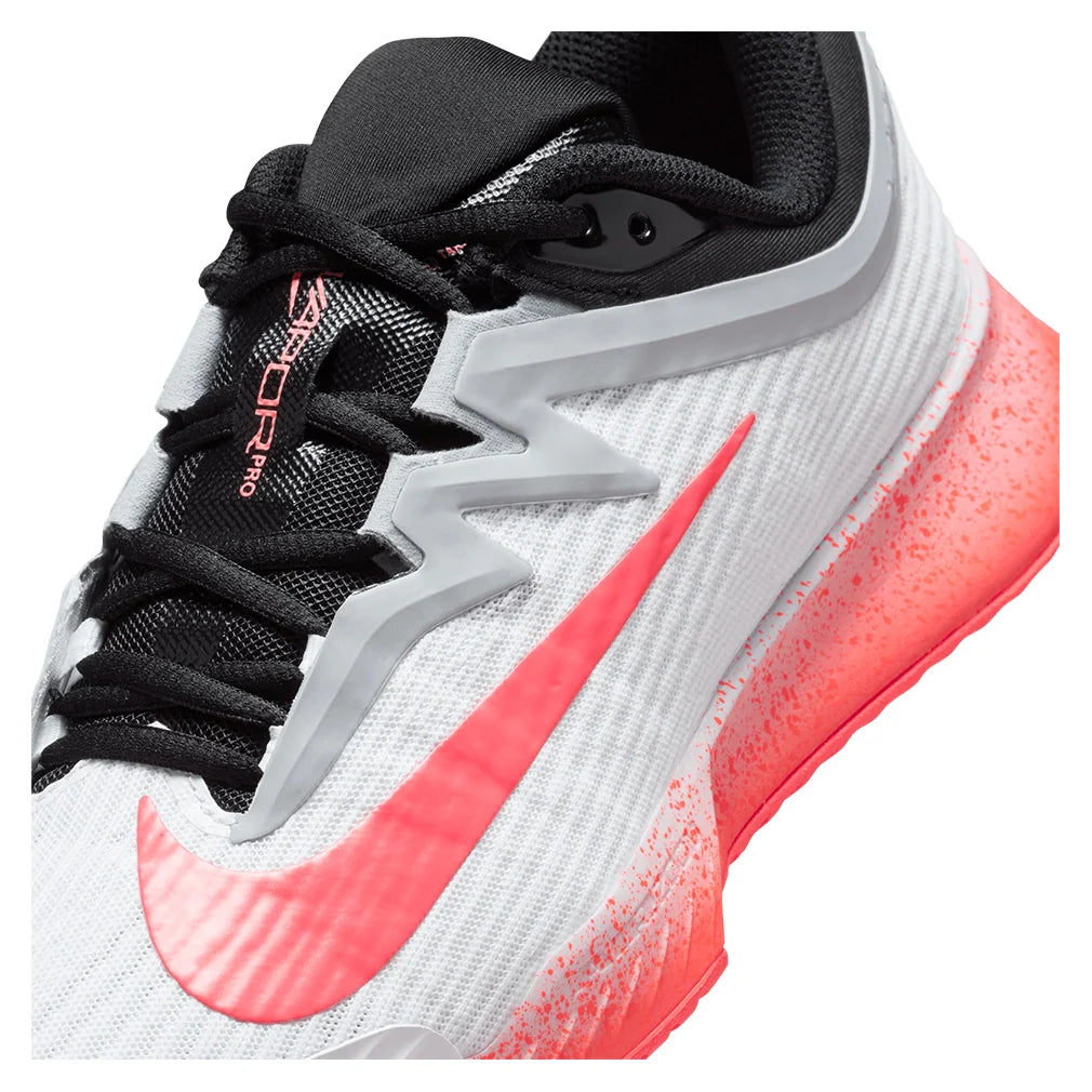 Women's Zoom Vapor Pro 3 Premium Tennis Shoes White and Hot Lava