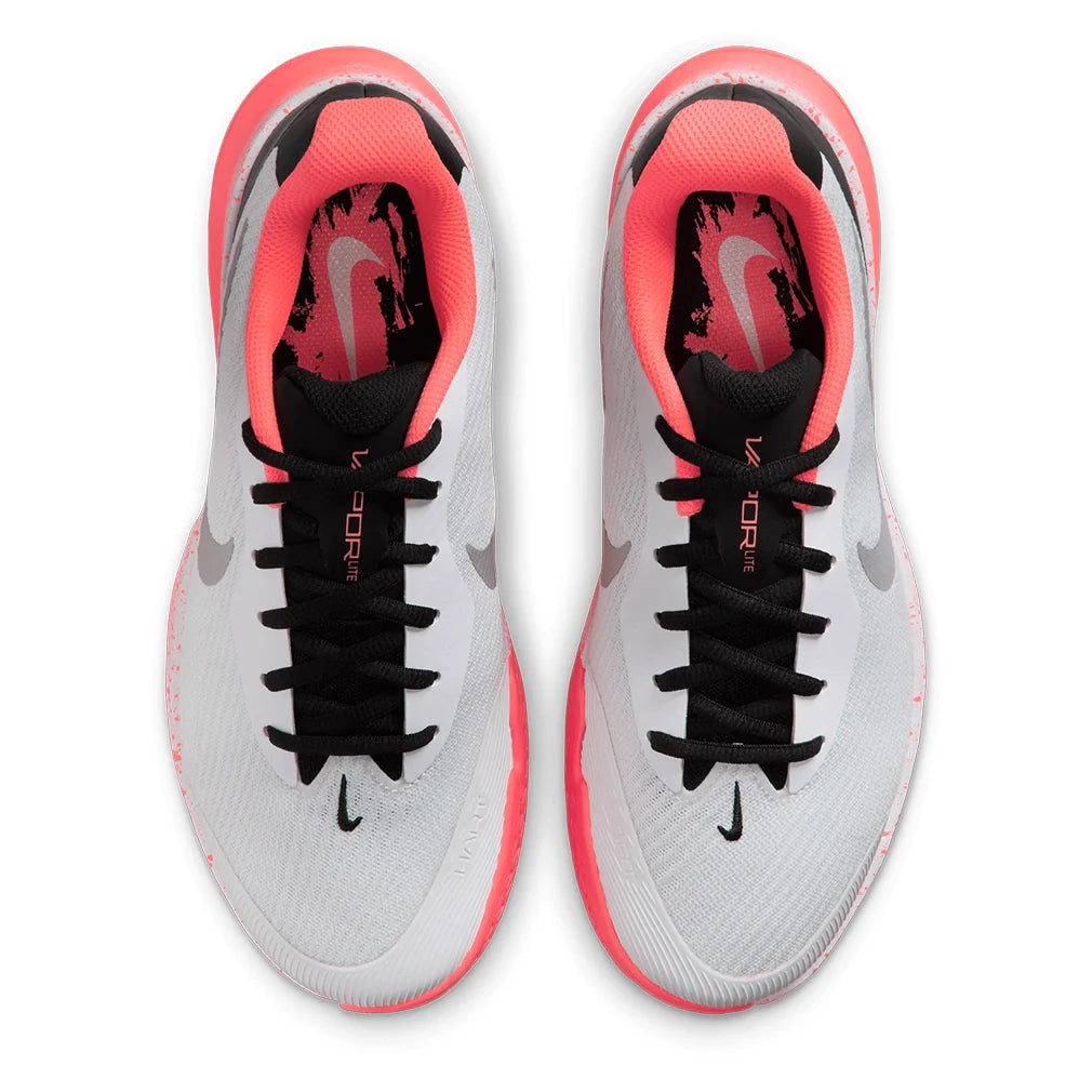 Women's Vapor Lite 3 Premium Tennis Shoes White and Hot Lava