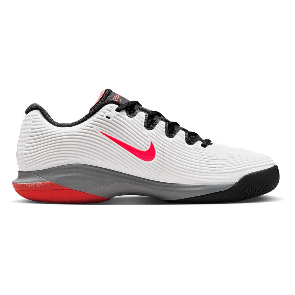 Women's Zoom Vapor 12 Premium Tennis Shoes White and Hot Lava