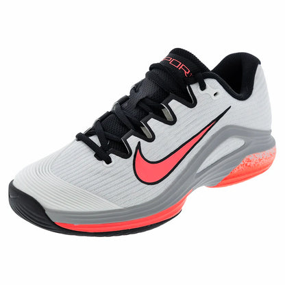 Women's Zoom Vapor 12 Premium Tennis Shoes White and Hot Lava