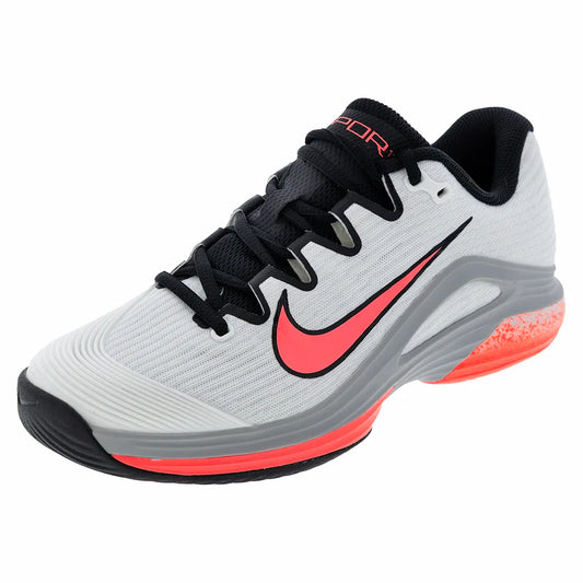 Women's Zoom Vapor 12 Premium Tennis Shoes White and Hot Lava