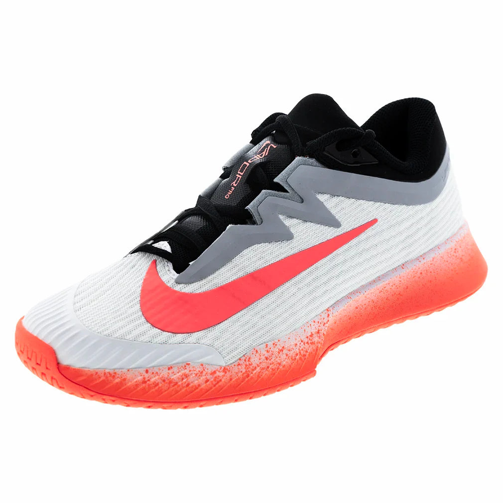 Men's Zoom Vapor Pro 3 Premium Tennis Shoes White and Hot Lava