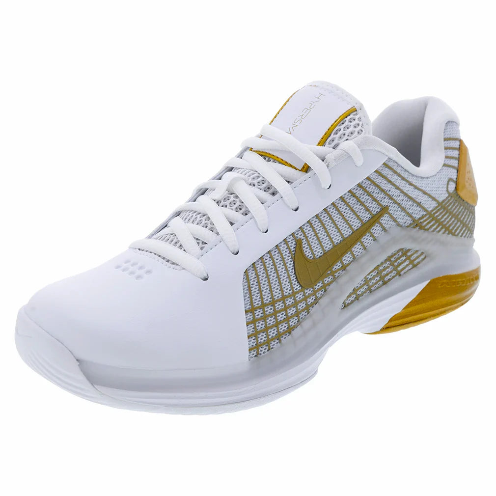 Men's Zoom Vapor 12 Hypersmash Tennis Shoes White and Metallic Gold