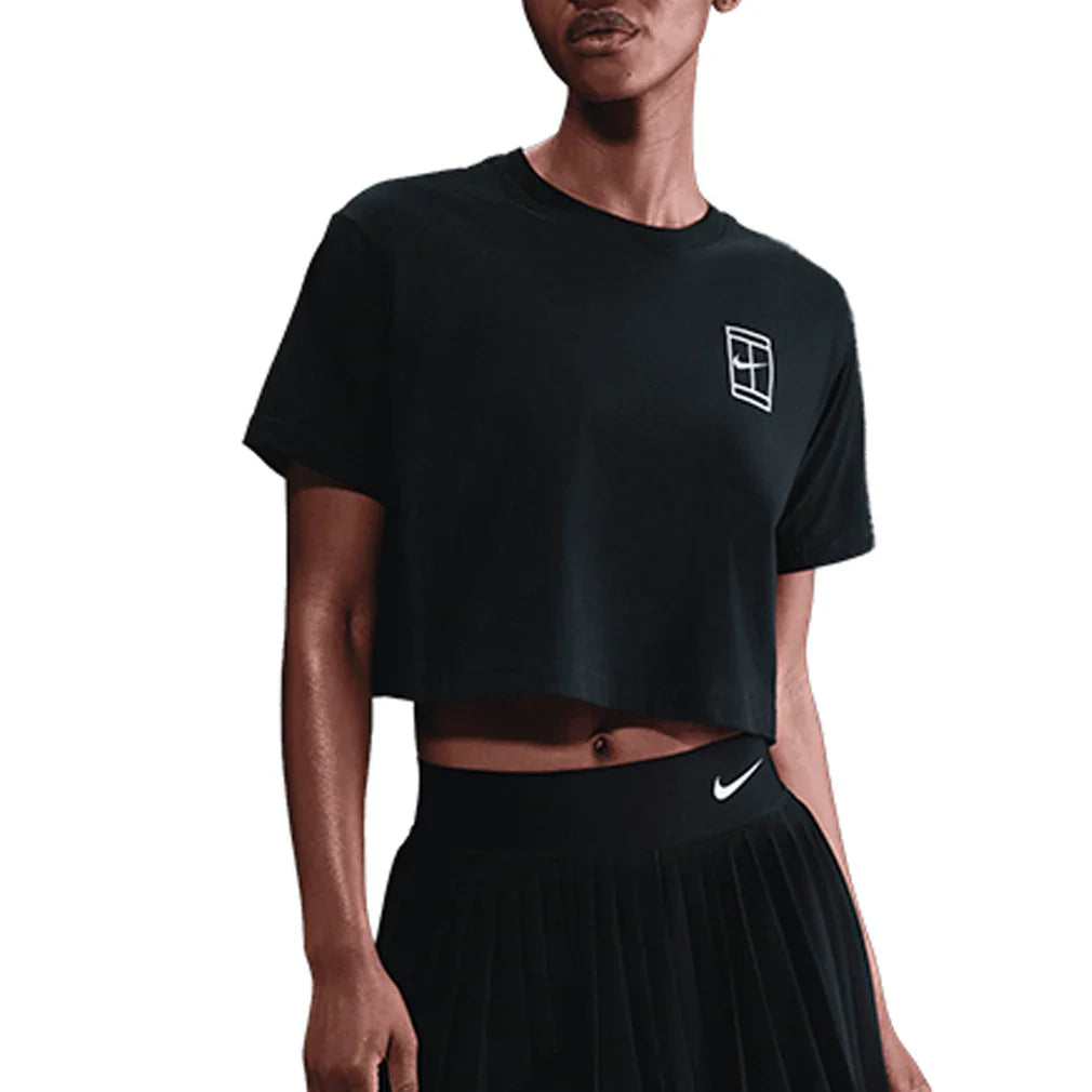 Women's Court Dri-FIT Slam Short Sleeve Cropped Tennis Tee