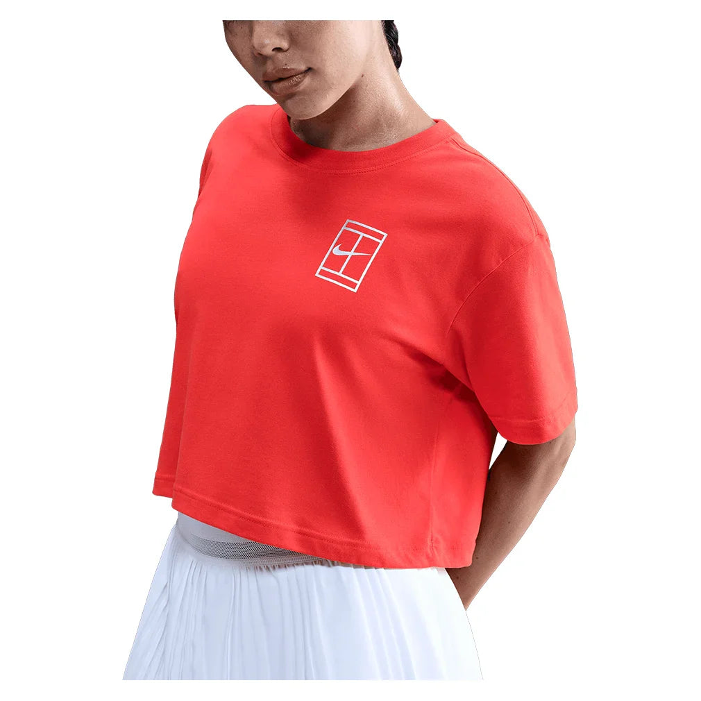 Women's Court Dri-FIT Slam Short Sleeve Cropped Tennis Tee