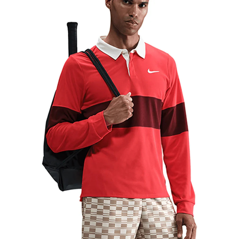 Men's Paris Court Dri-FIT Advantage Slam Long Sleeve Tennis Polo