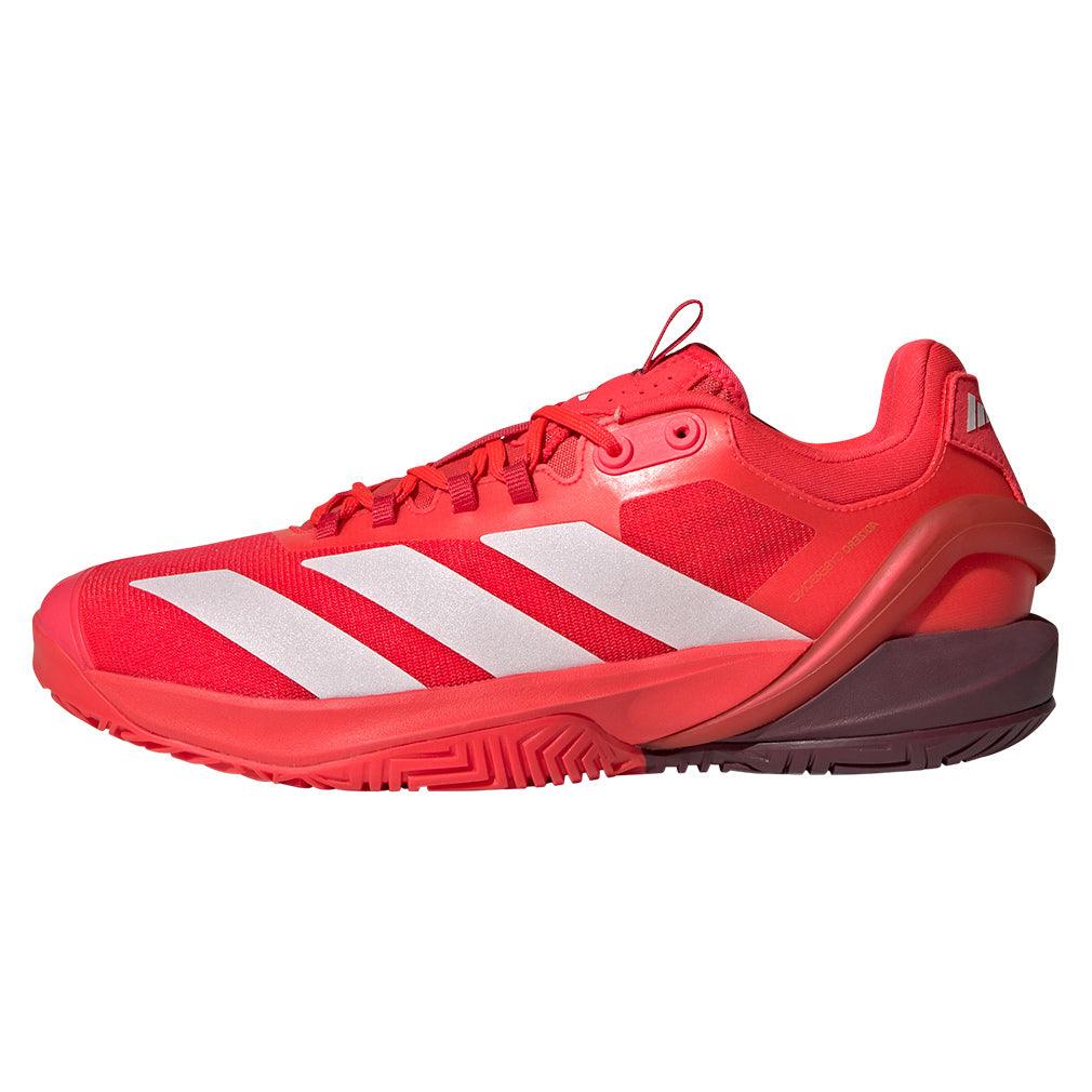 Men's Adizero Cybersonic 2 Tennis Shoes Lucid Red and Aurora Ruby