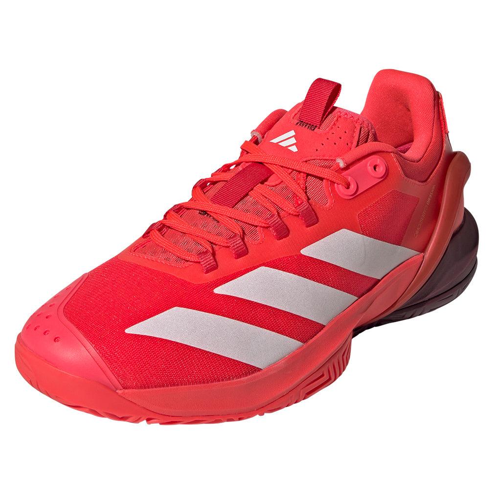 Men's Adizero Cybersonic 2 Tennis Shoes Lucid Red and Aurora Ruby