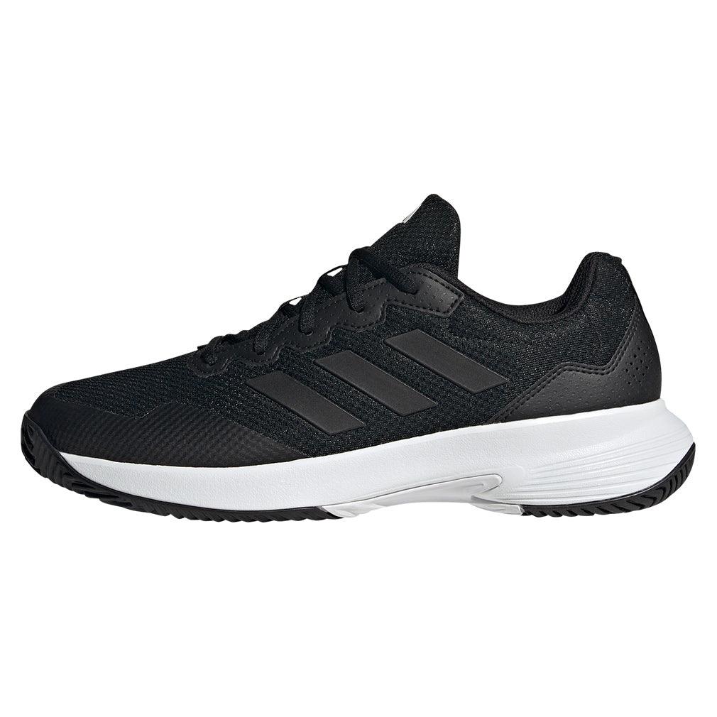 Junior's Gamecourt 2 Tennis Shoes Core Black and Grey Four