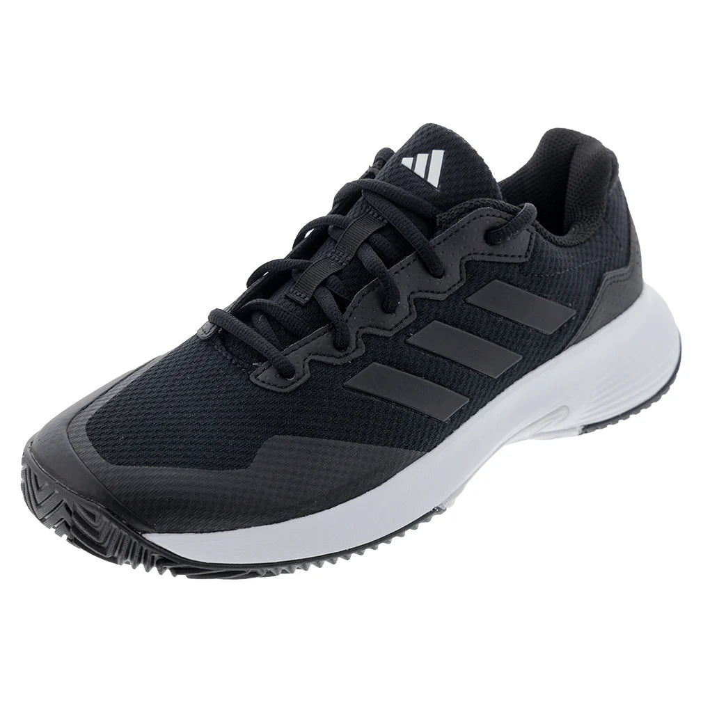 Junior's Gamecourt 2 Tennis Shoes Core Black and Grey Four