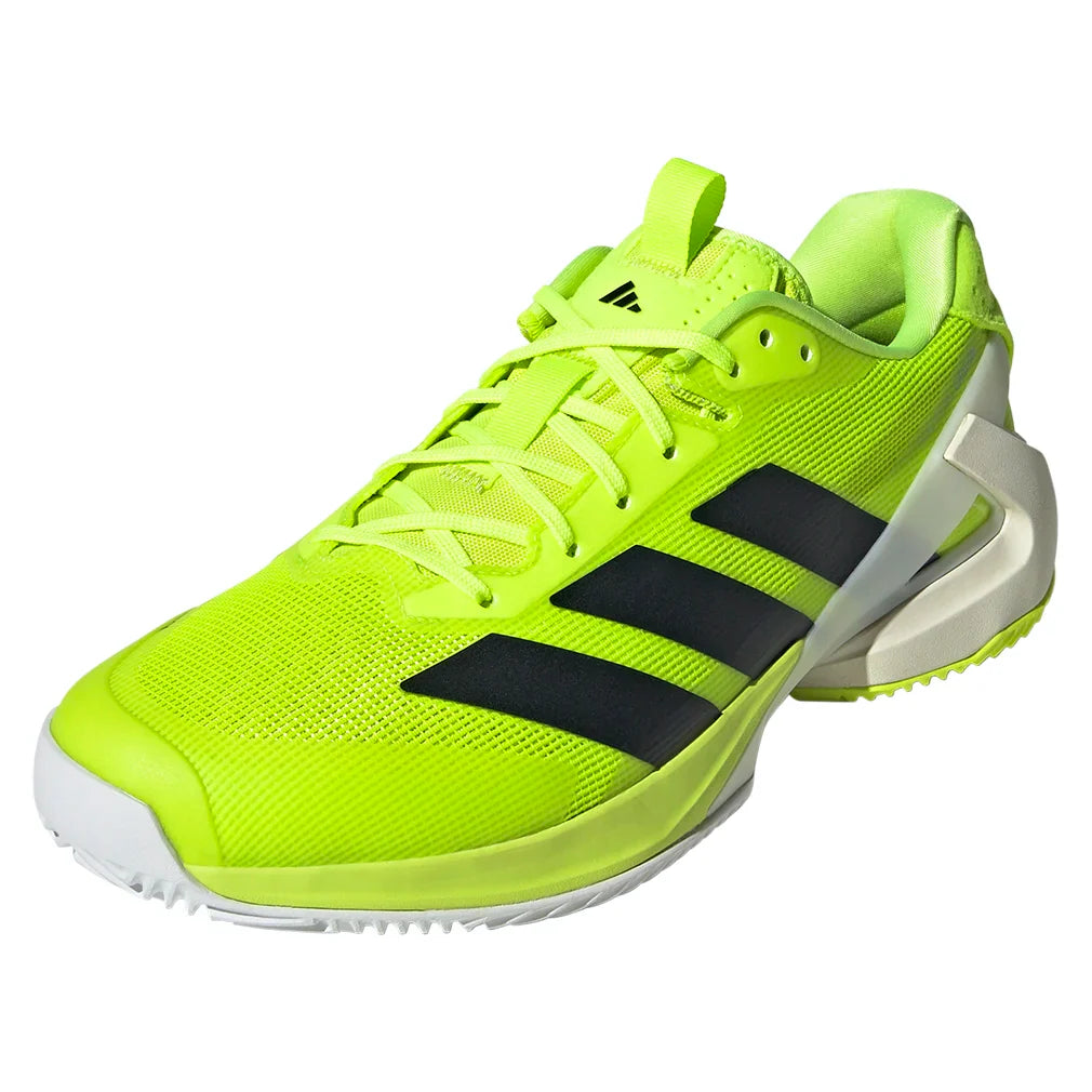 Men's Adizero Ubersonic 5 Clay Tennis Shoes Lucid Lemon and Core Black