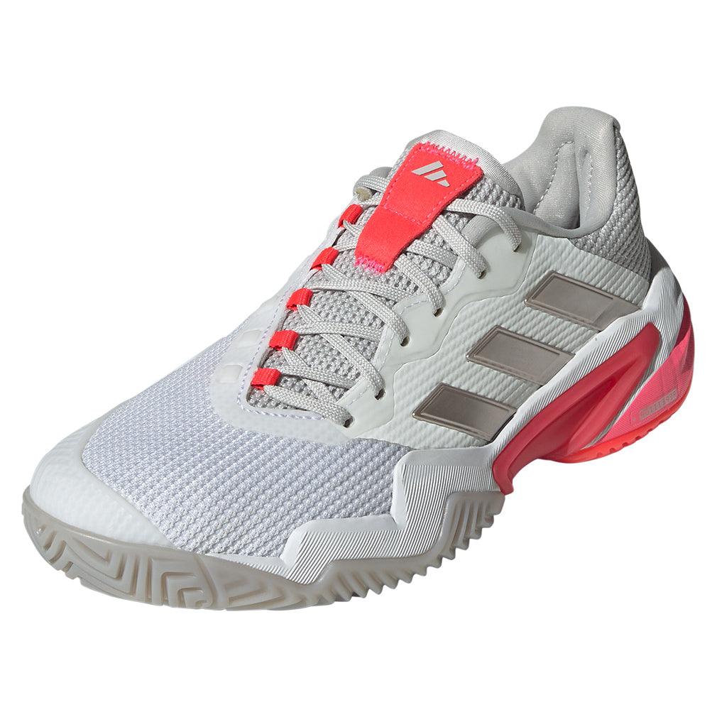 Women's Barricade 13 Tennis Shoes White and Lucid Red