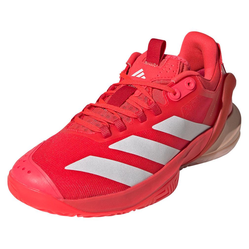 Women's Adizero Cybersonic 2 Tennis Shoes Lucid Red and Powder Coral