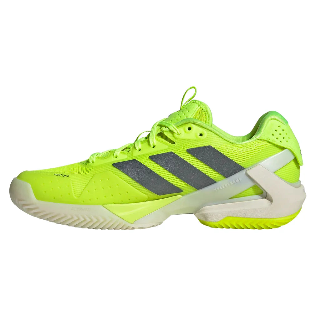 Women's Adizero Ubersonic 5 Clay Tennis Shoes Lucid Lemon and Powder Yellow