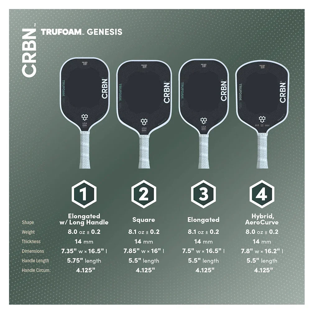 CRBN 4 Trufoam Genesis Pickleball Paddle