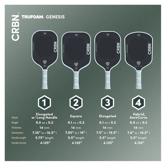CRBN 4 Trufoam Genesis Pickleball Paddle