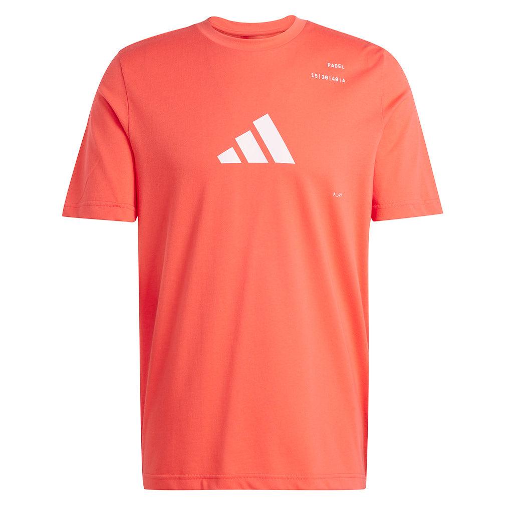 Men's Padel Graphic Tennis Top Semi Lucid Red