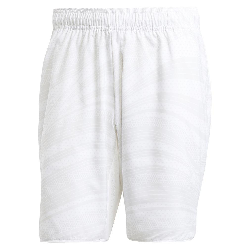 Men's Club Graphic 7in Tennis Short White