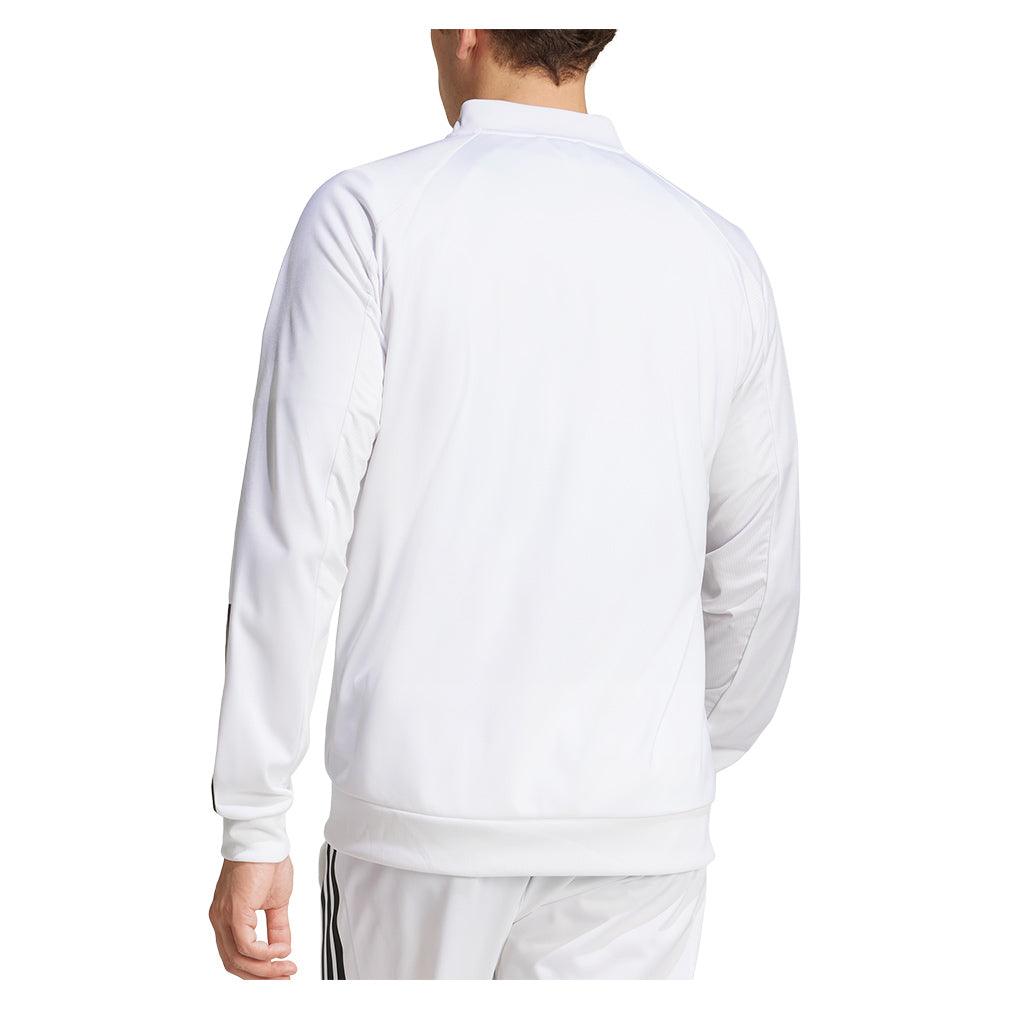 Men's Club 3 Stripe Knitted Tennis Jacket White