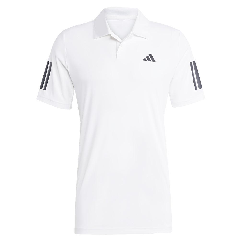 Men's Club 3 Stripe Tennis Polo White