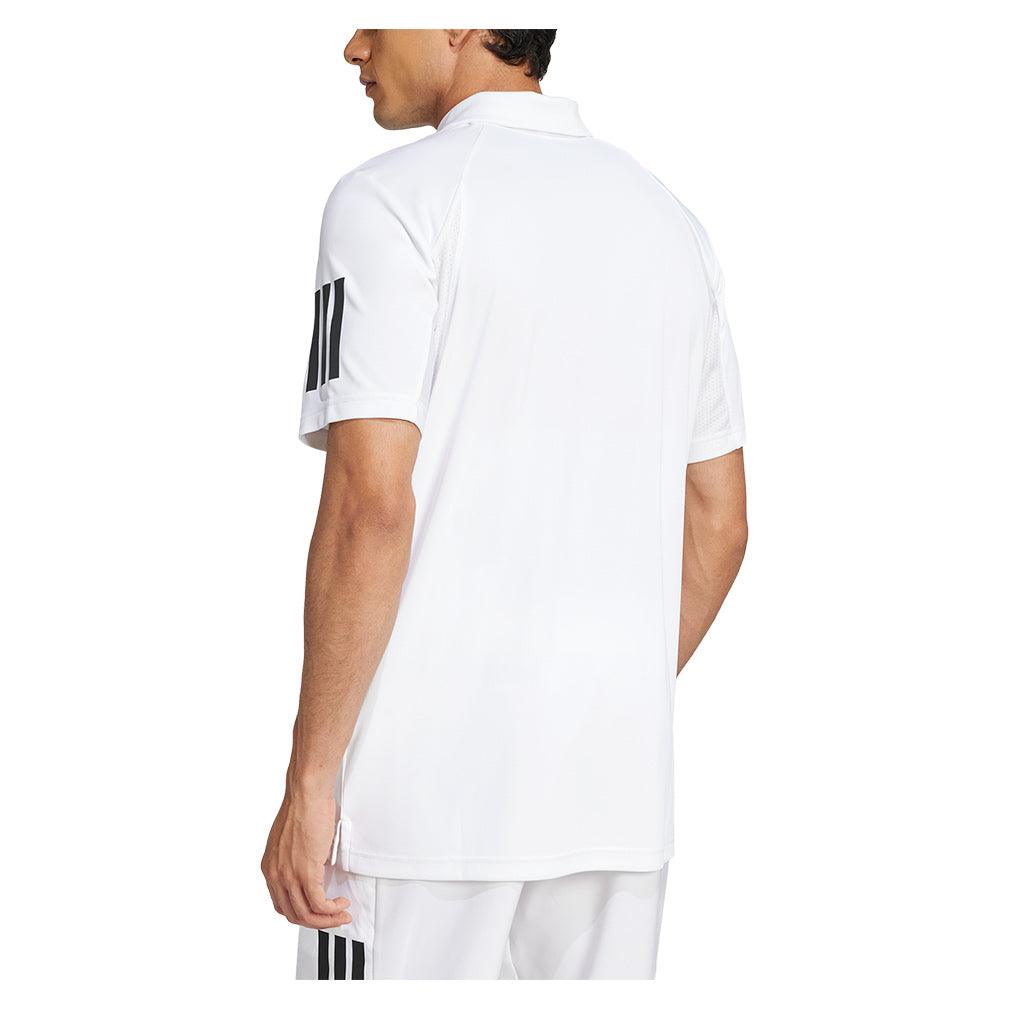 Men's Club 3 Stripe Tennis Polo White