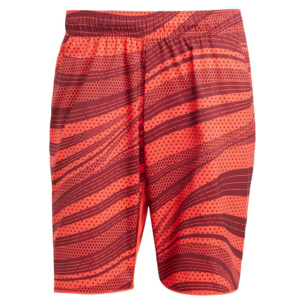 Men's Club Graphic 9 Inch Tennis Short Semi Lucid Red and Shadow Red