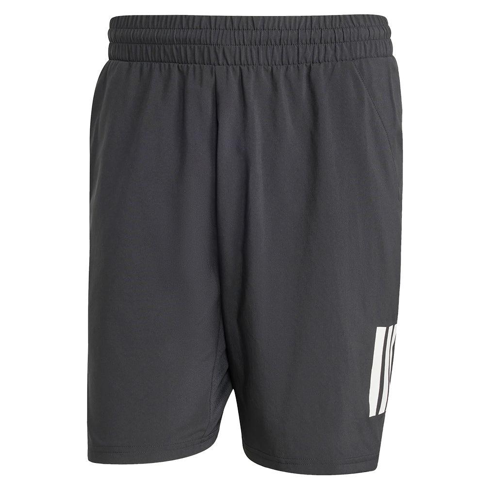 Men's Club 3 Stripe 7 inch Tennis Short Black