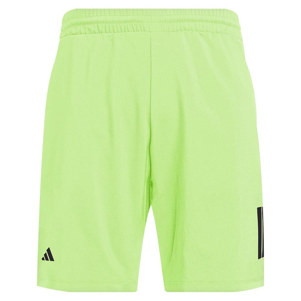 Men's Club 3 Stripe 7 inch Tennis Shorts Lucid Lemon