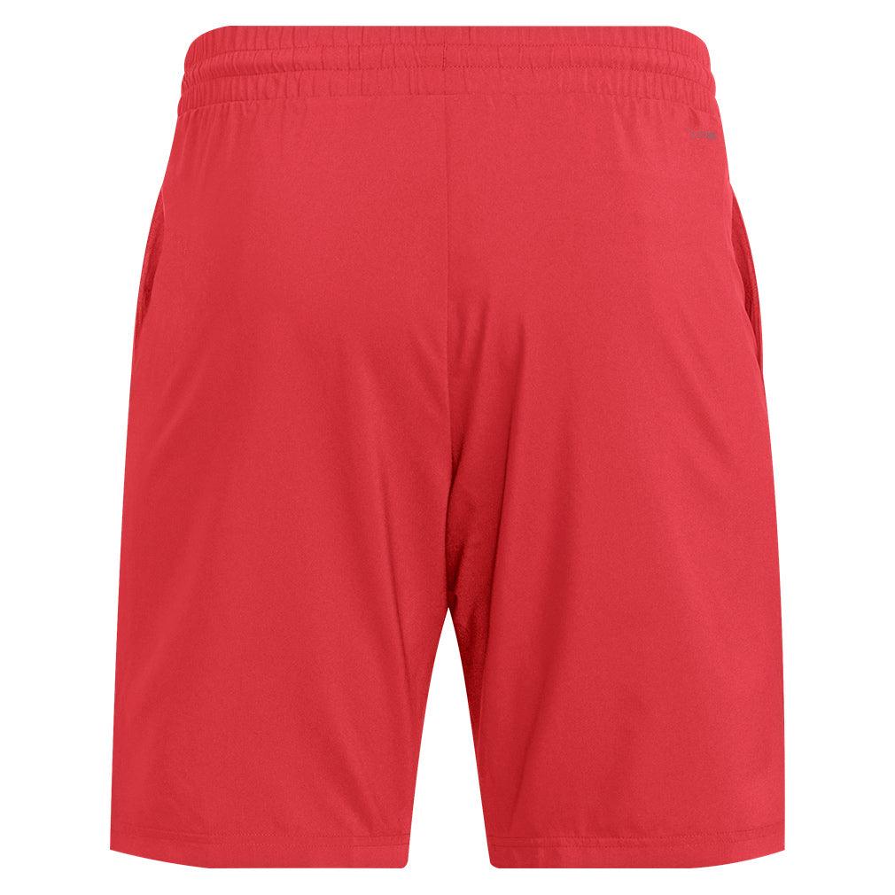 Men's Club 3 Stripe 7 inch Tennis Shorts Semi Lucid Red
