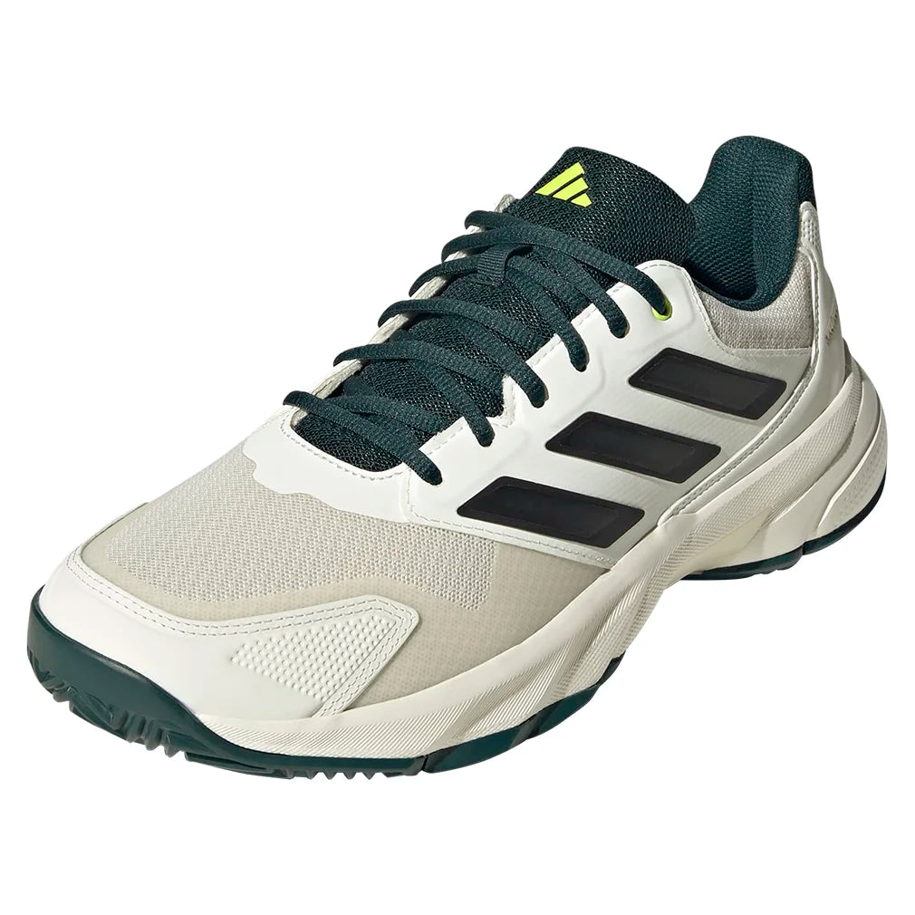 Men's CourtJam Control 3 Tennis Shoes Off White and Aurora Ivy