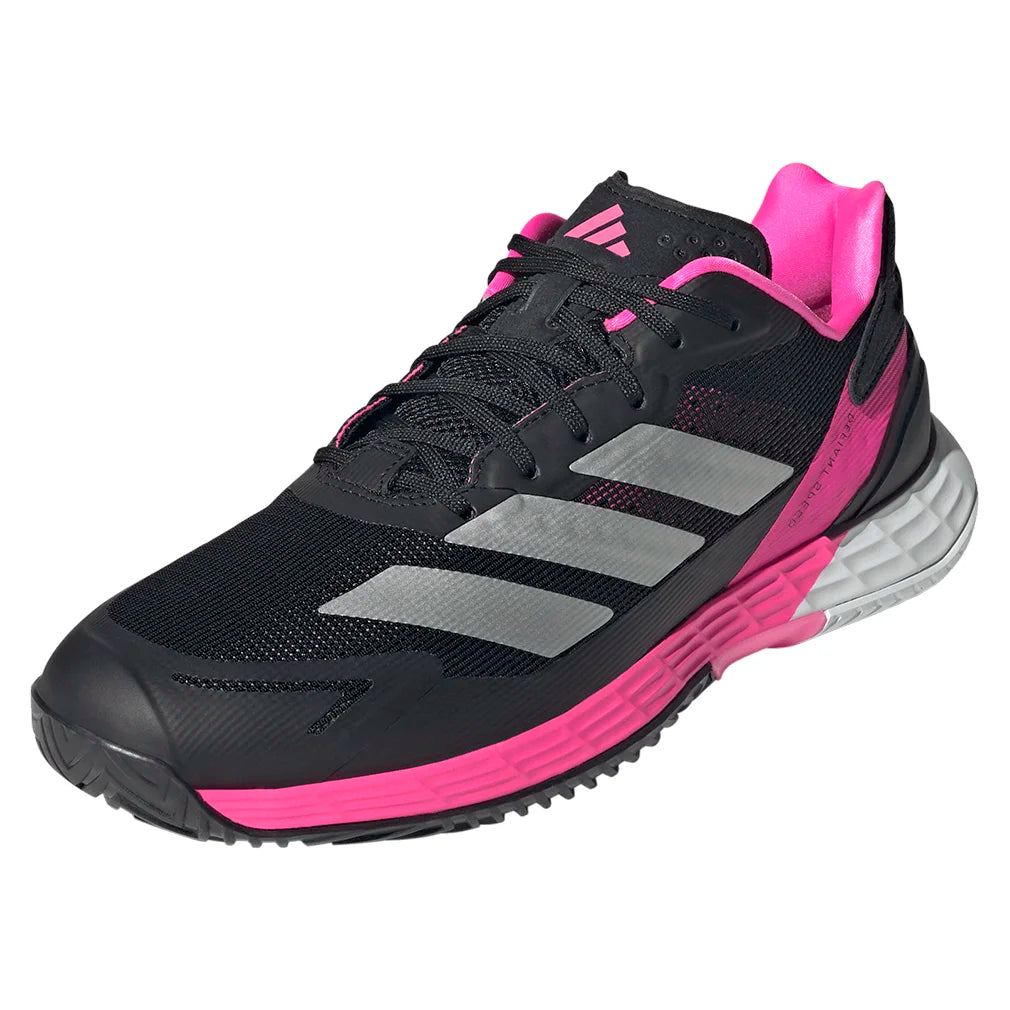 Men's Defiant Speed 2 Tennis Shoes Core Black and Silver Metallic