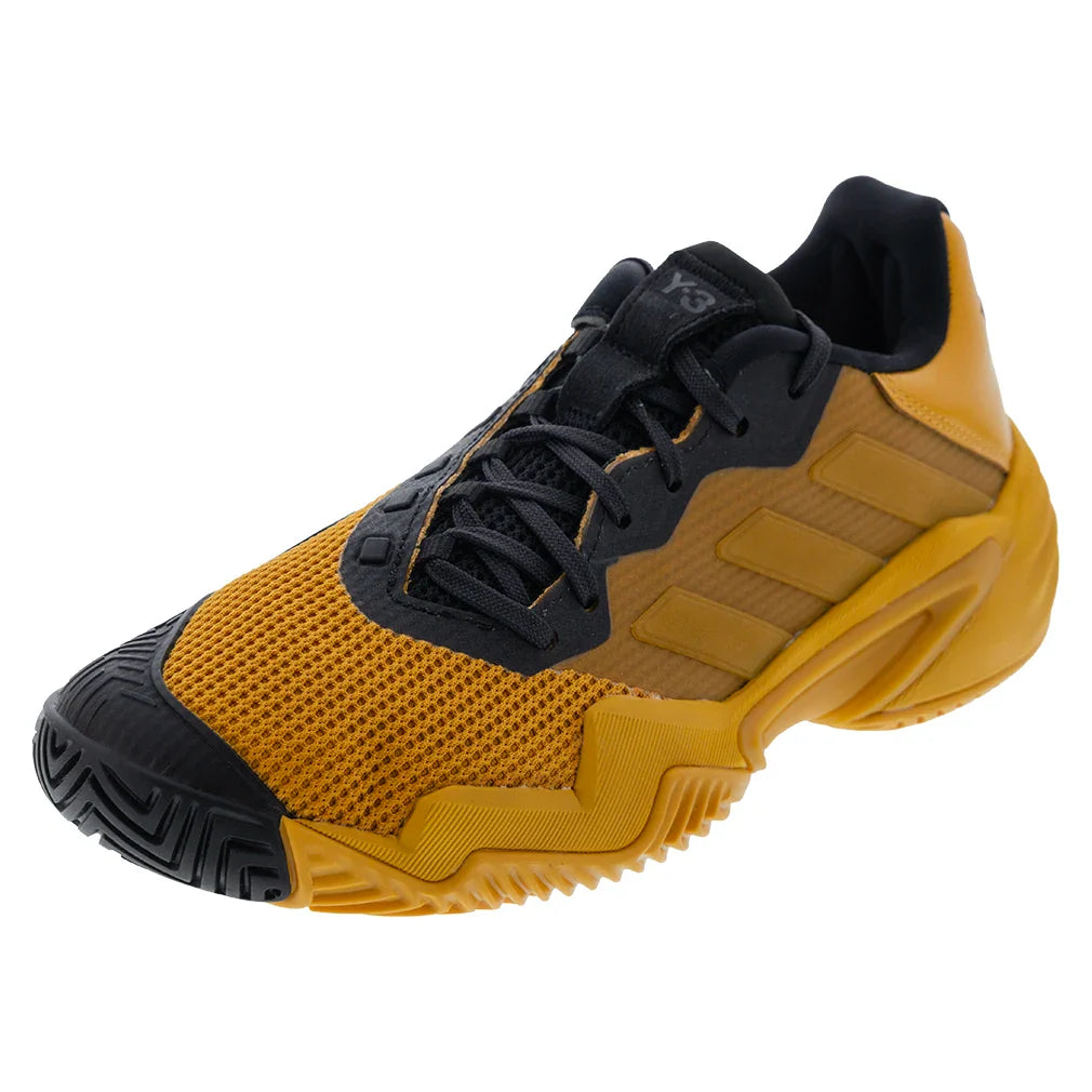 Men's Y-3 Barricade 13 Tennis Shoes Collegiate Gold and Black