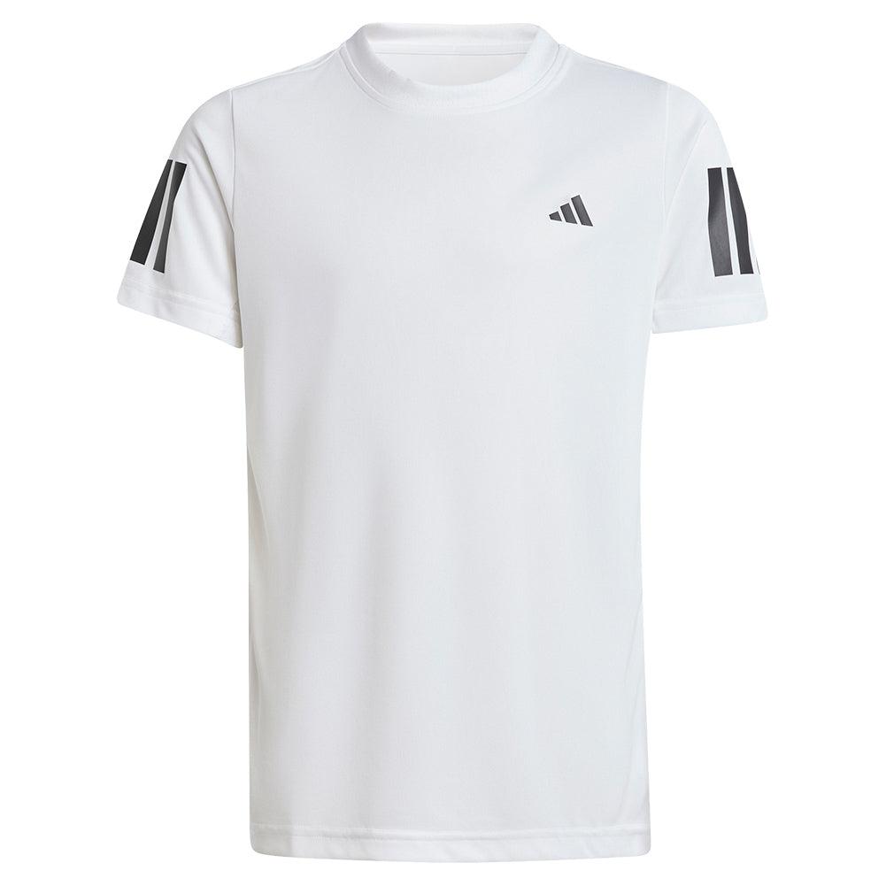 Boys' Club 3 Stripe Tennis Tee White