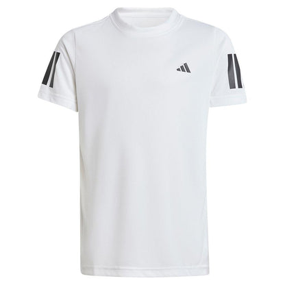 Boys' Club 3 Stripe Tennis Tee White