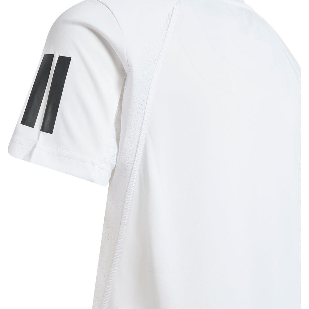 Boys' Club 3 Stripe Tennis Tee White