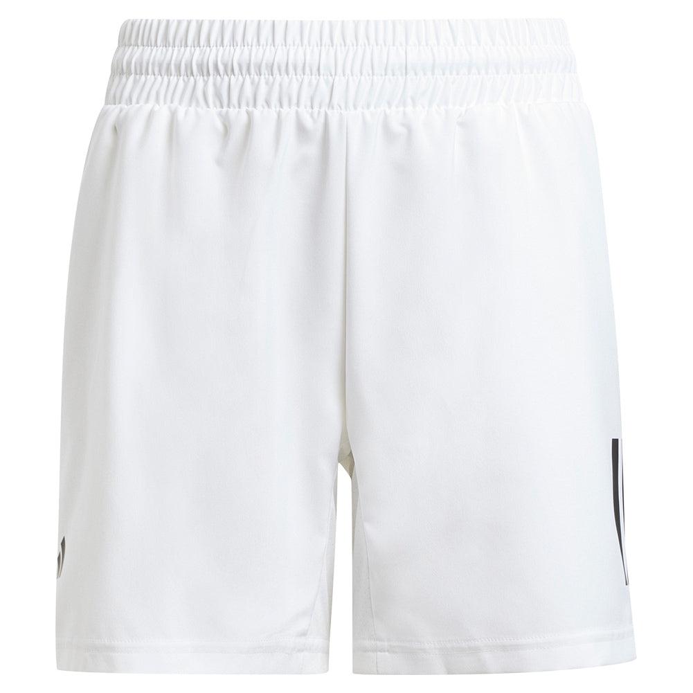 Boys' Club 3 Stripe Tennis Short White